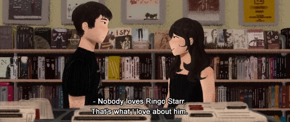 screencap redraw of 500 days of summer
